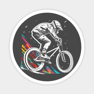 White Image of BMX Rider Magnet